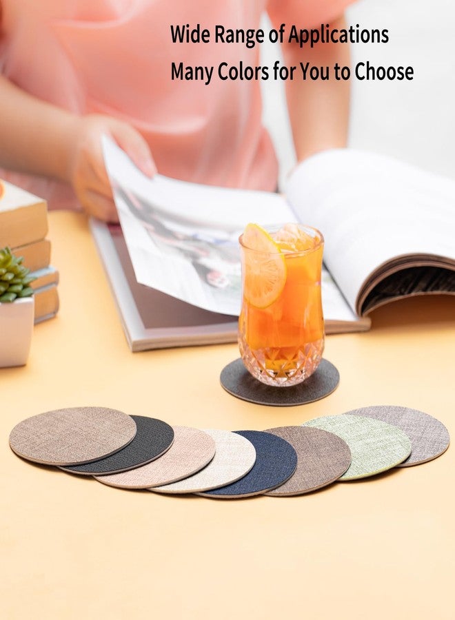 Chitomars Drink Coasters, 12 Pcs with Holder, Dual Sided Non-Slip Washable Faux Leather Cup Coasters (Gray Cream-White) - Image 4